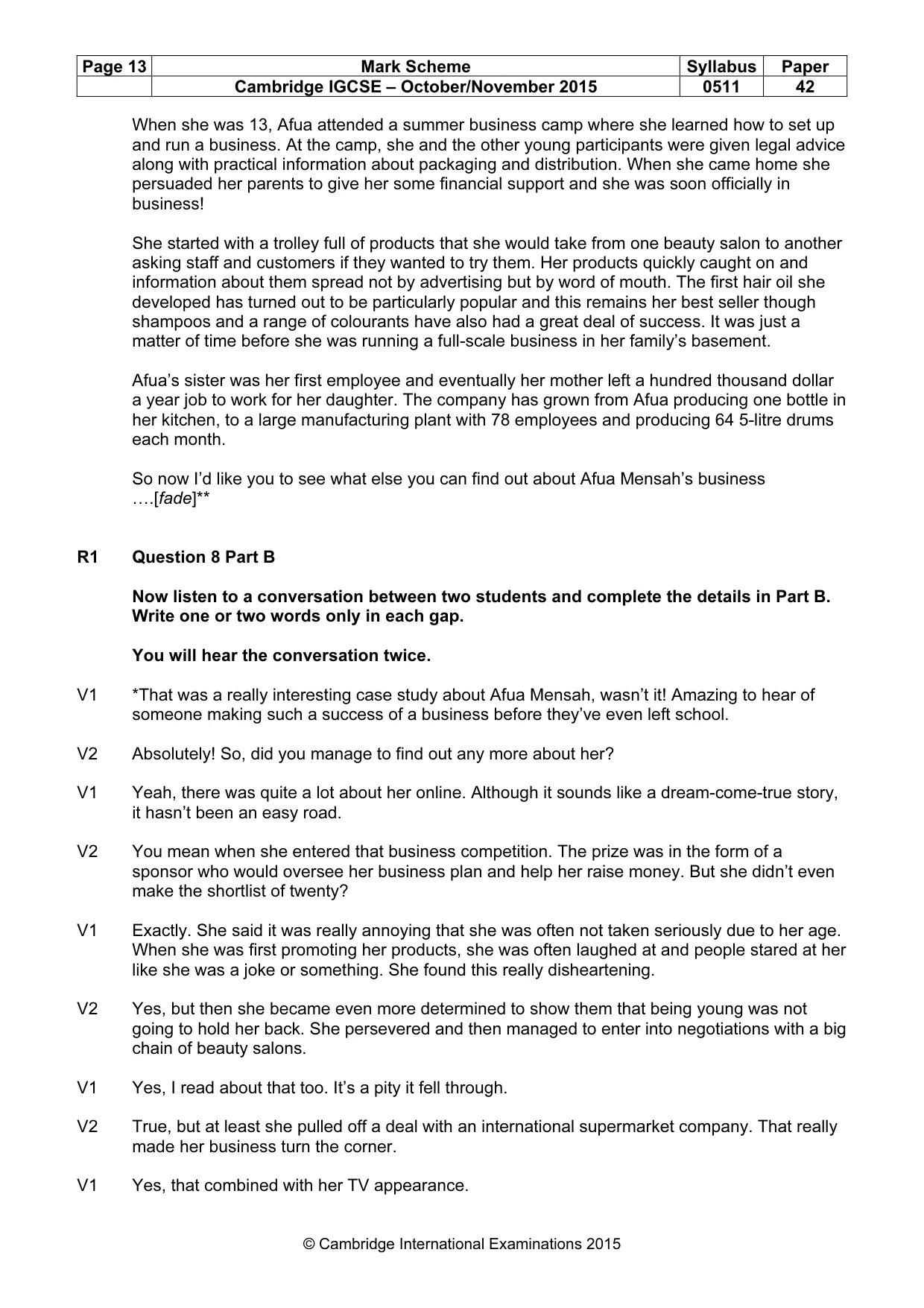 Mark scheme, page 13 of 14