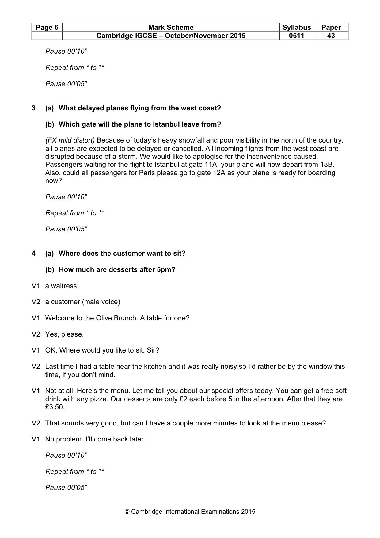 Mark scheme, page 6 of 13