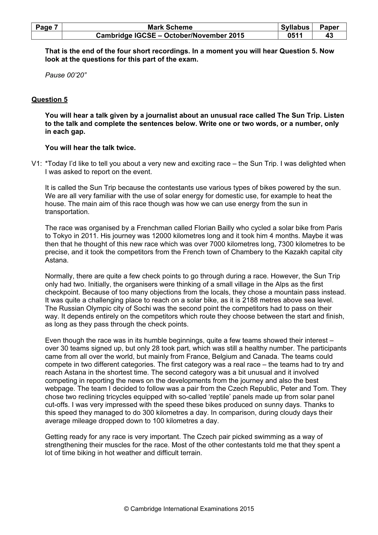 Mark scheme, page 7 of 13