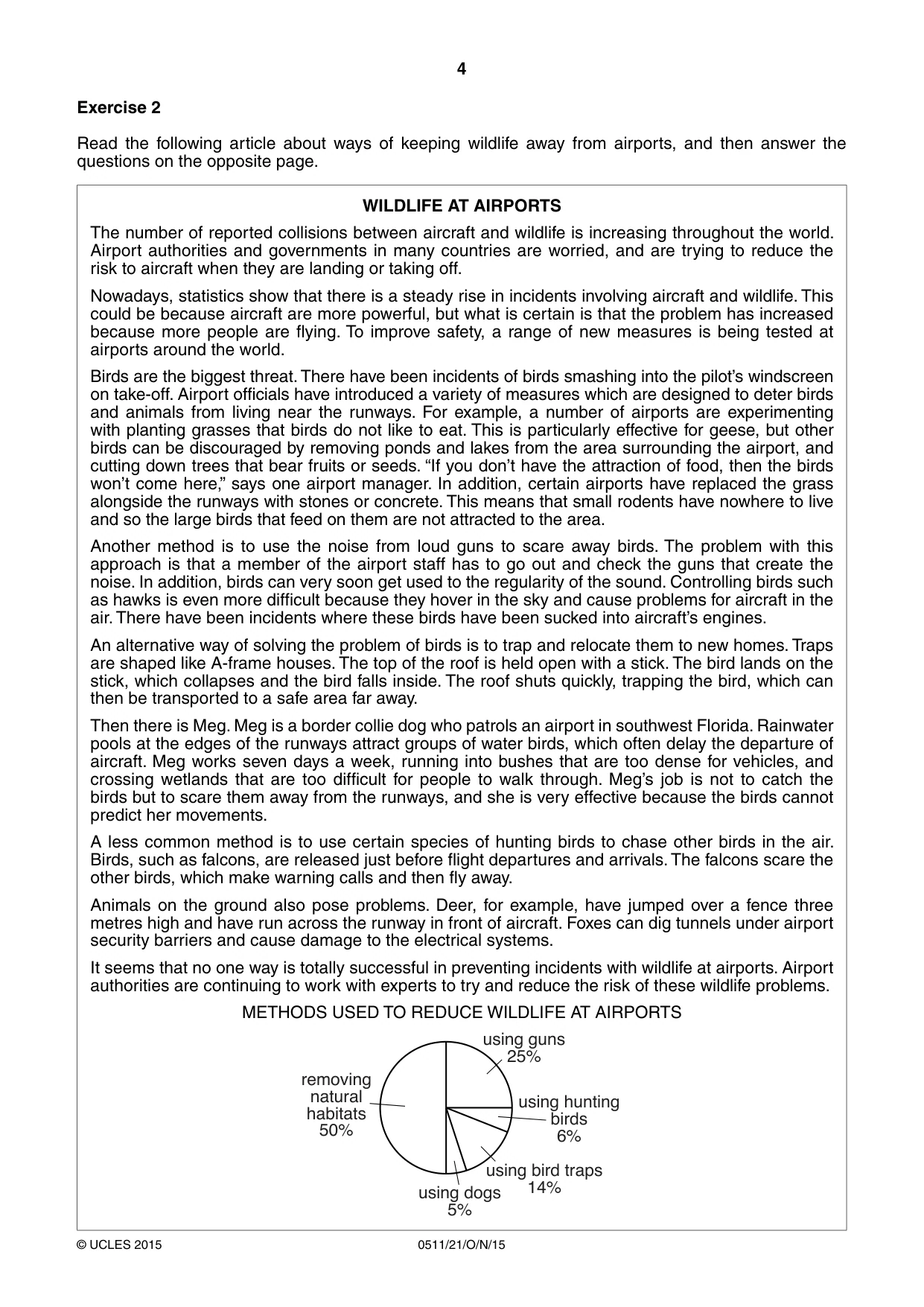 Cambridge IGCSE English - Second Language (count-in oral) 0511 2015 Oct/Nov Paper 2 · Variant 1 question paper, page 4 of 16