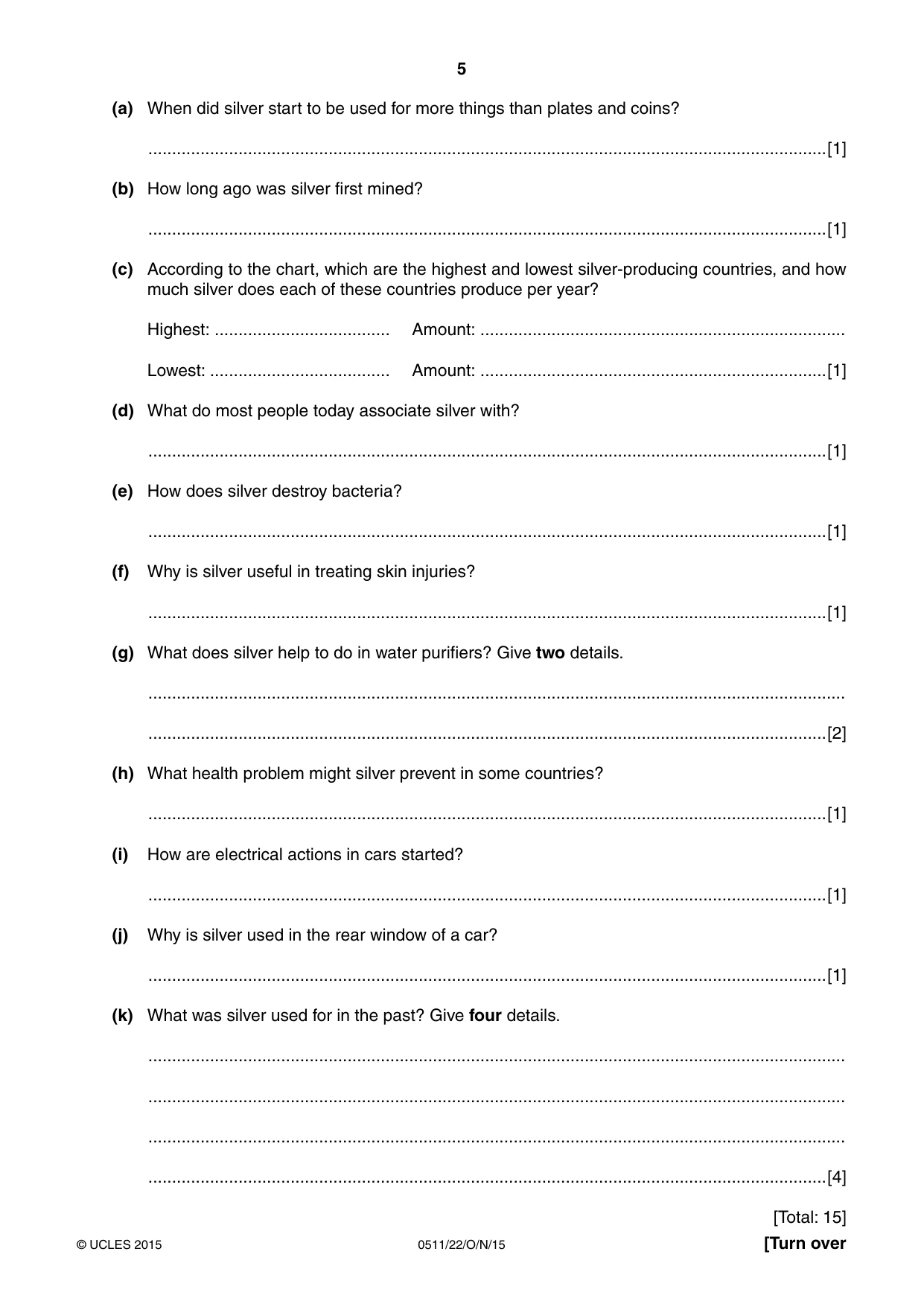 Cambridge IGCSE English - Second Language (count-in oral) 0511 2015 Oct/Nov Paper 2 · Variant 2 question paper, page 5 of 16