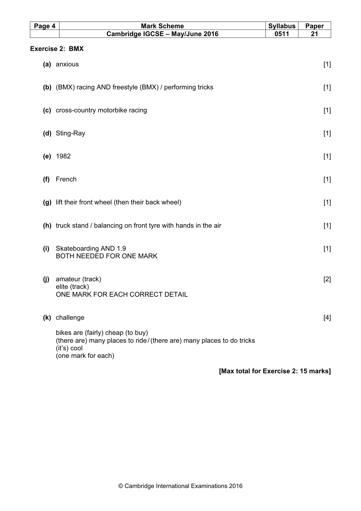 Mark scheme, page 4 of 11