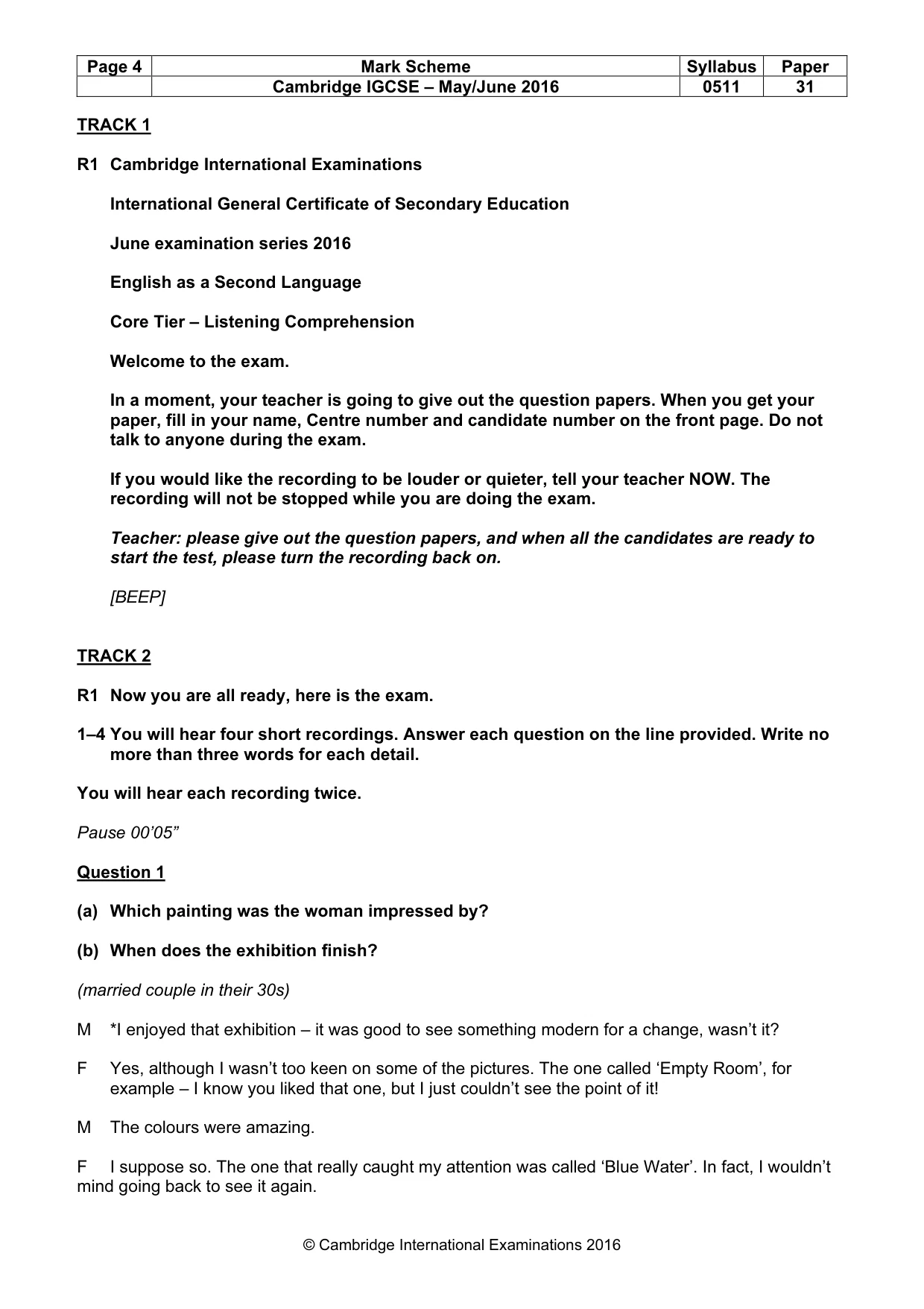 Mark scheme, page 4 of 11
