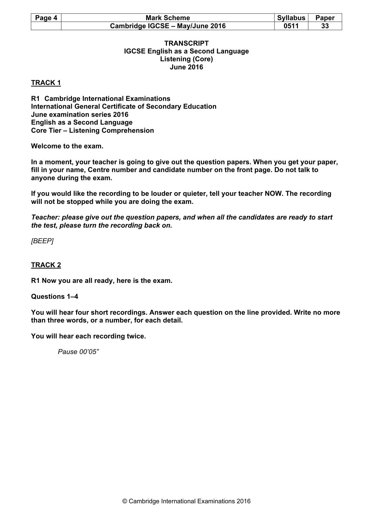 Mark scheme, page 4 of 12