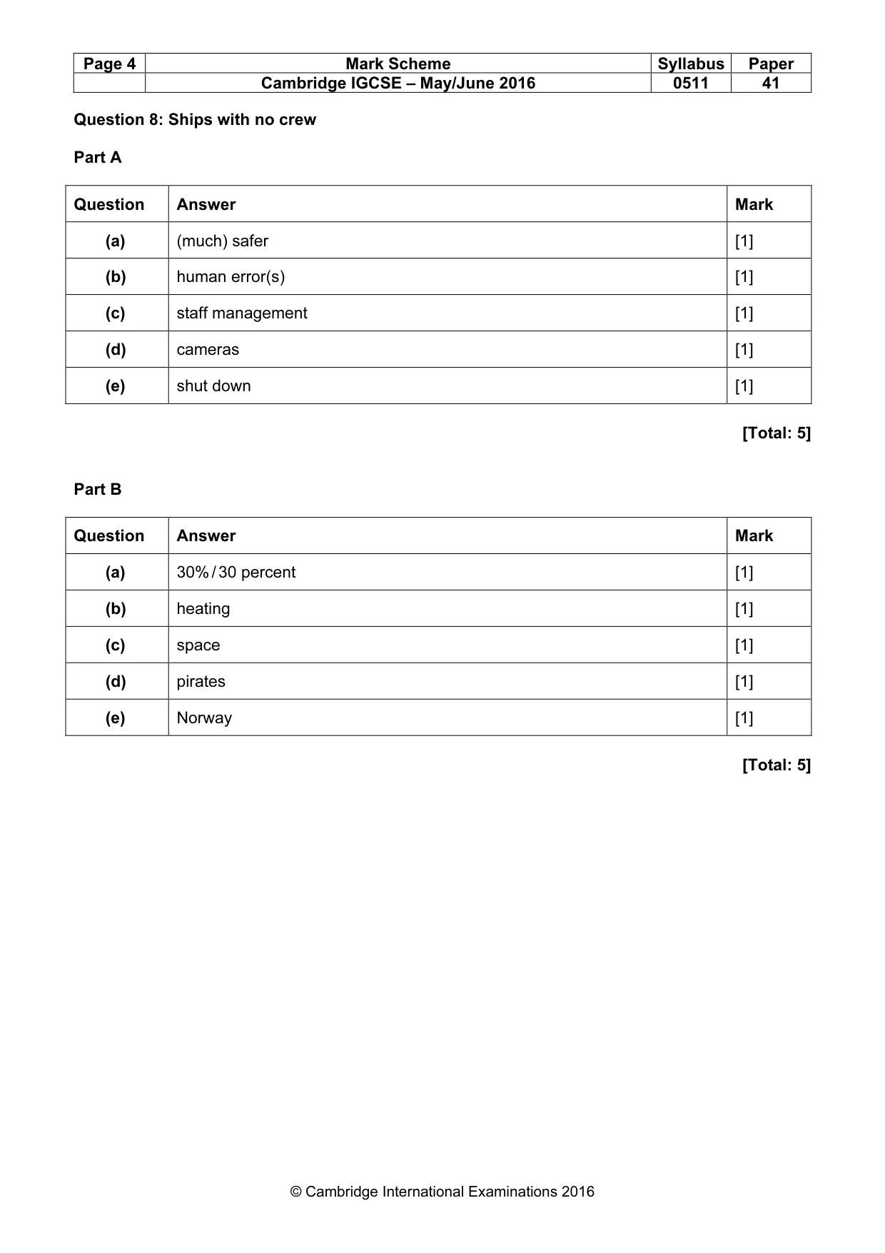 Mark scheme, page 4 of 15