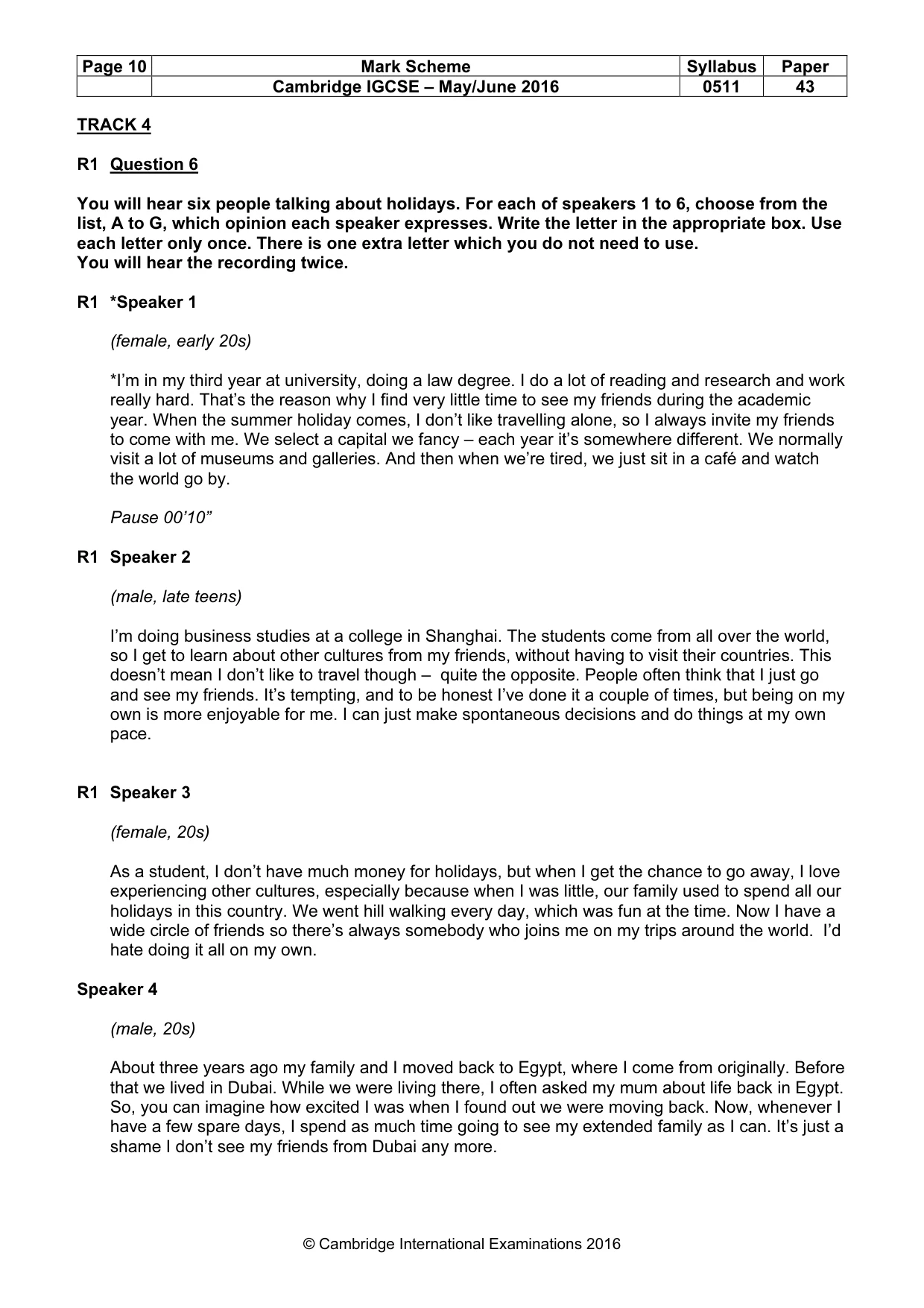 Mark scheme, page 10 of 15
