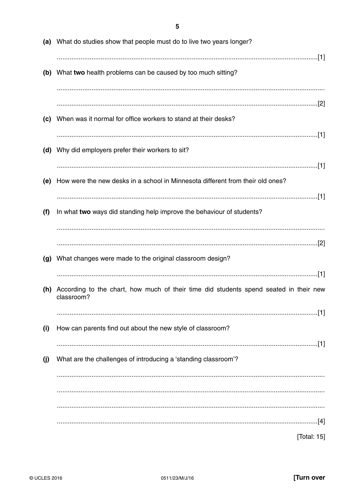 Cambridge IGCSE English - Second Language (count-in oral) 0511 2016 May/June Paper 2 · Variant 3 question paper, page 5 of 16
