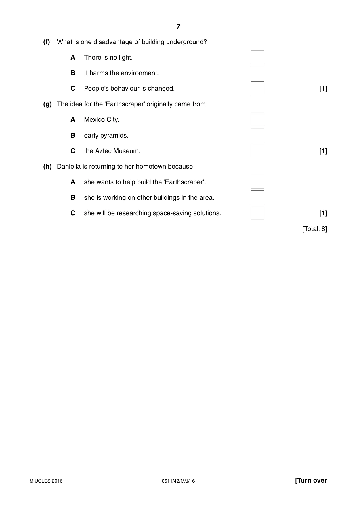 Cambridge IGCSE English - Second Language (count-in oral) 0511 2016 May/June Paper 4 · Variant 2 question paper, page 7 of 12