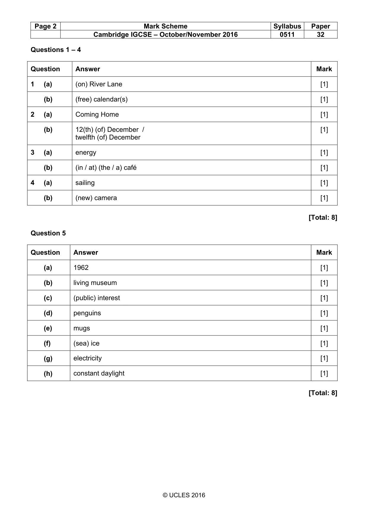 Mark scheme, page 2 of 12