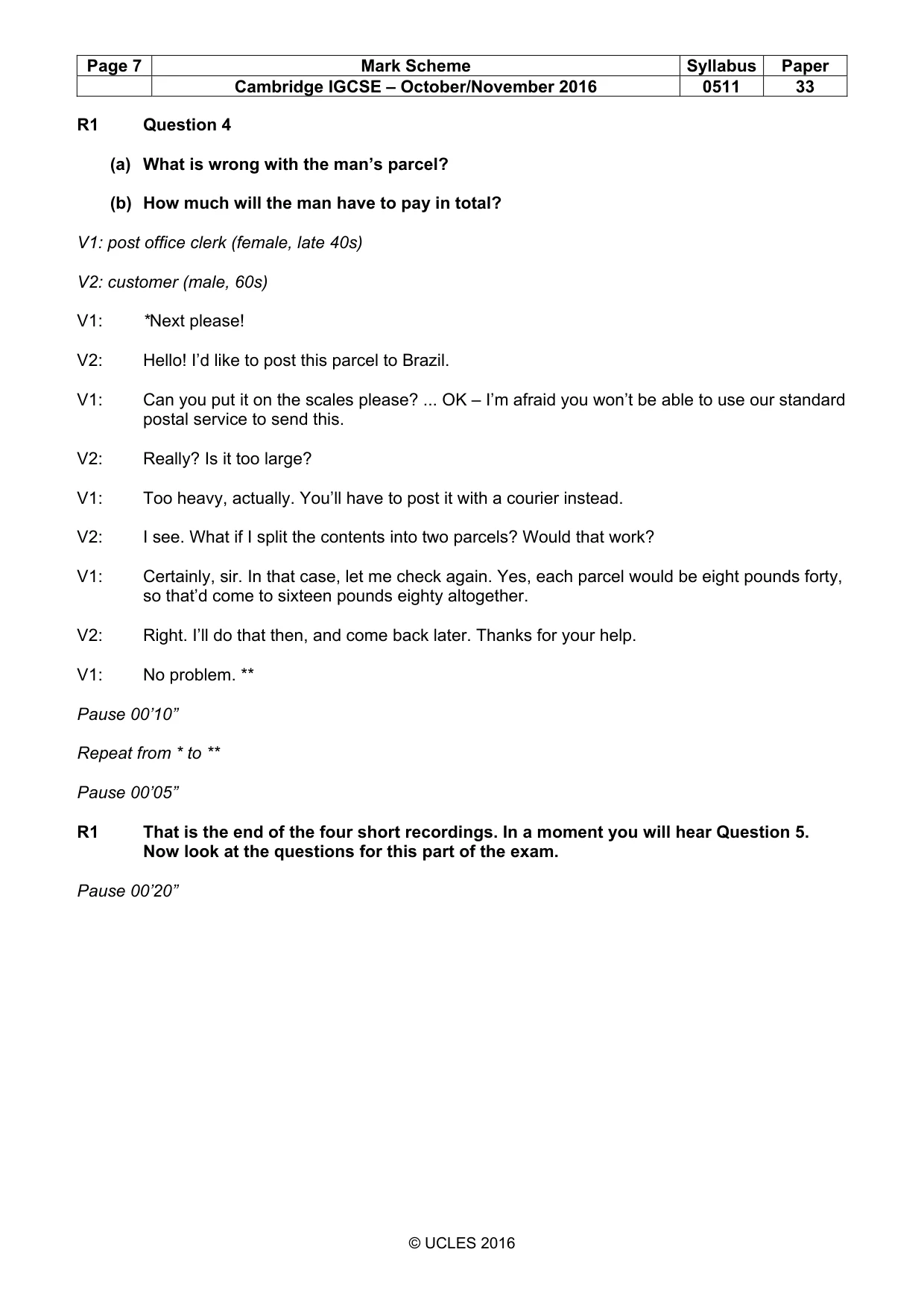 Mark scheme, page 7 of 12