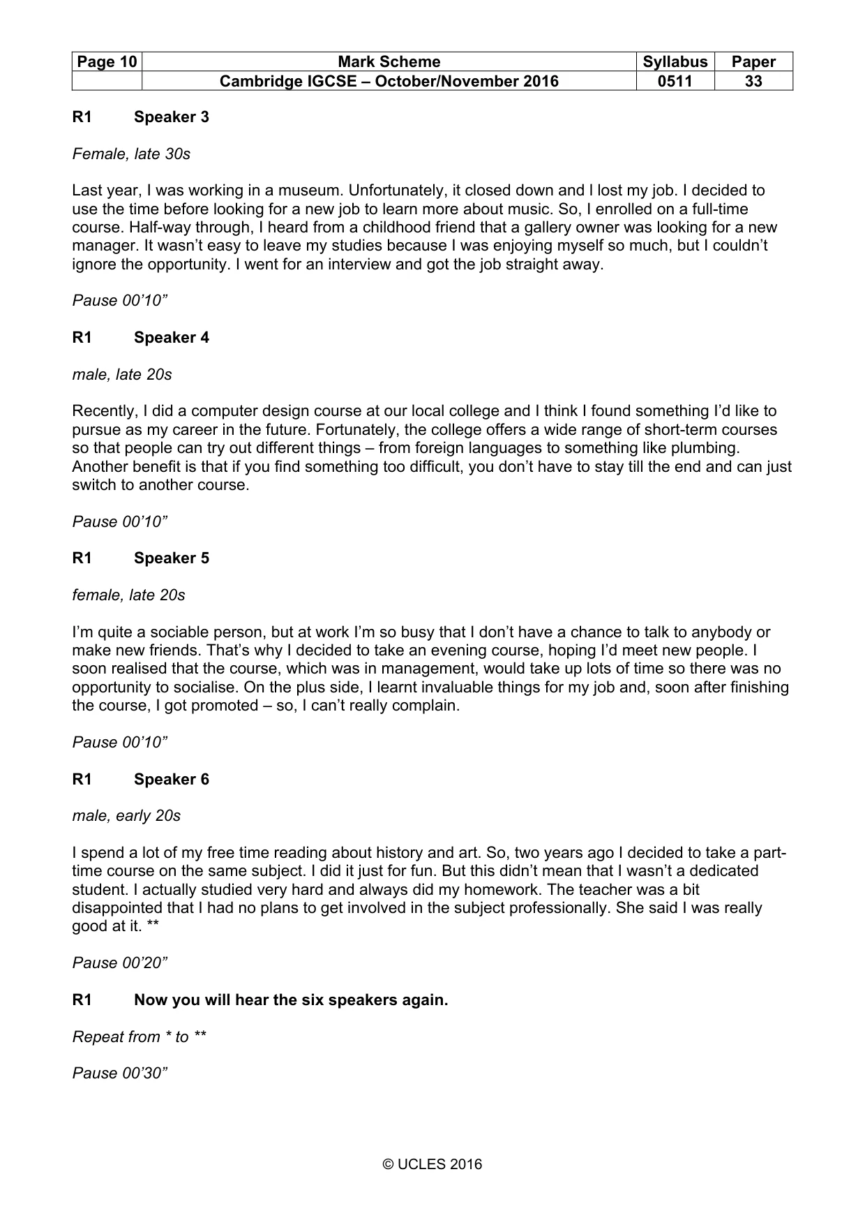 Mark scheme, page 10 of 12