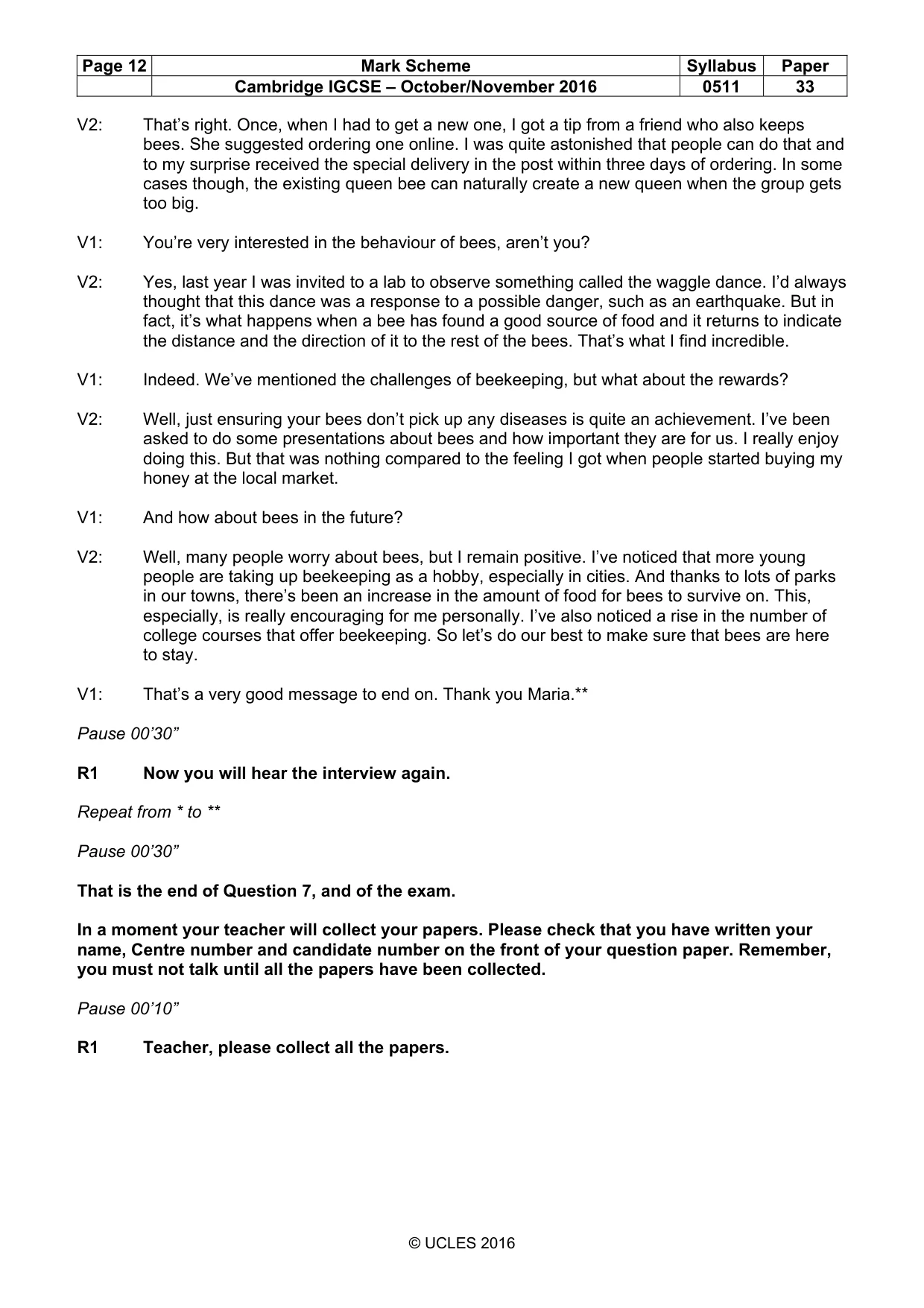 Mark scheme, page 12 of 12