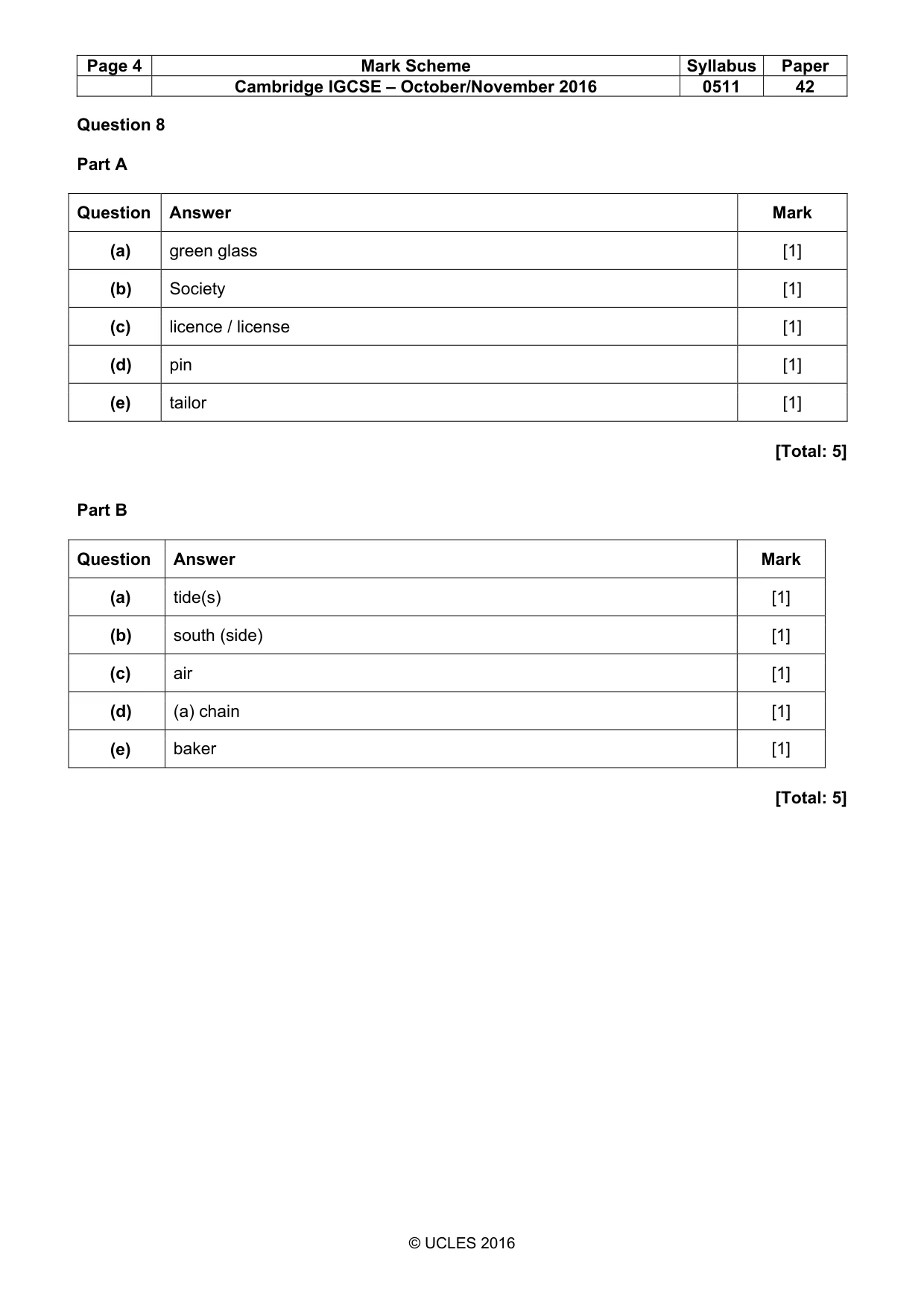Mark scheme, page 4 of 16