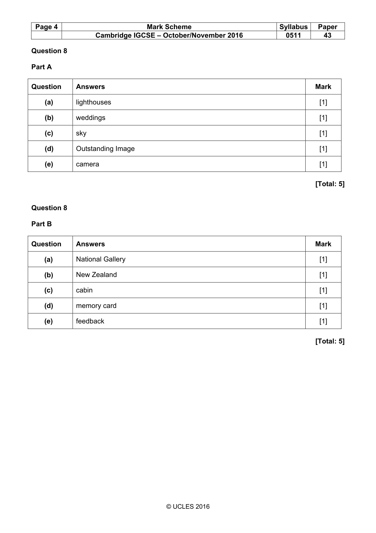 Mark scheme, page 4 of 16