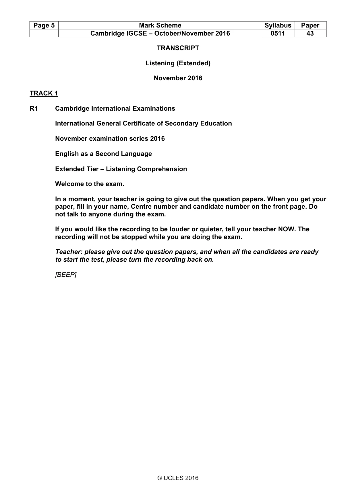 Mark scheme, page 5 of 16