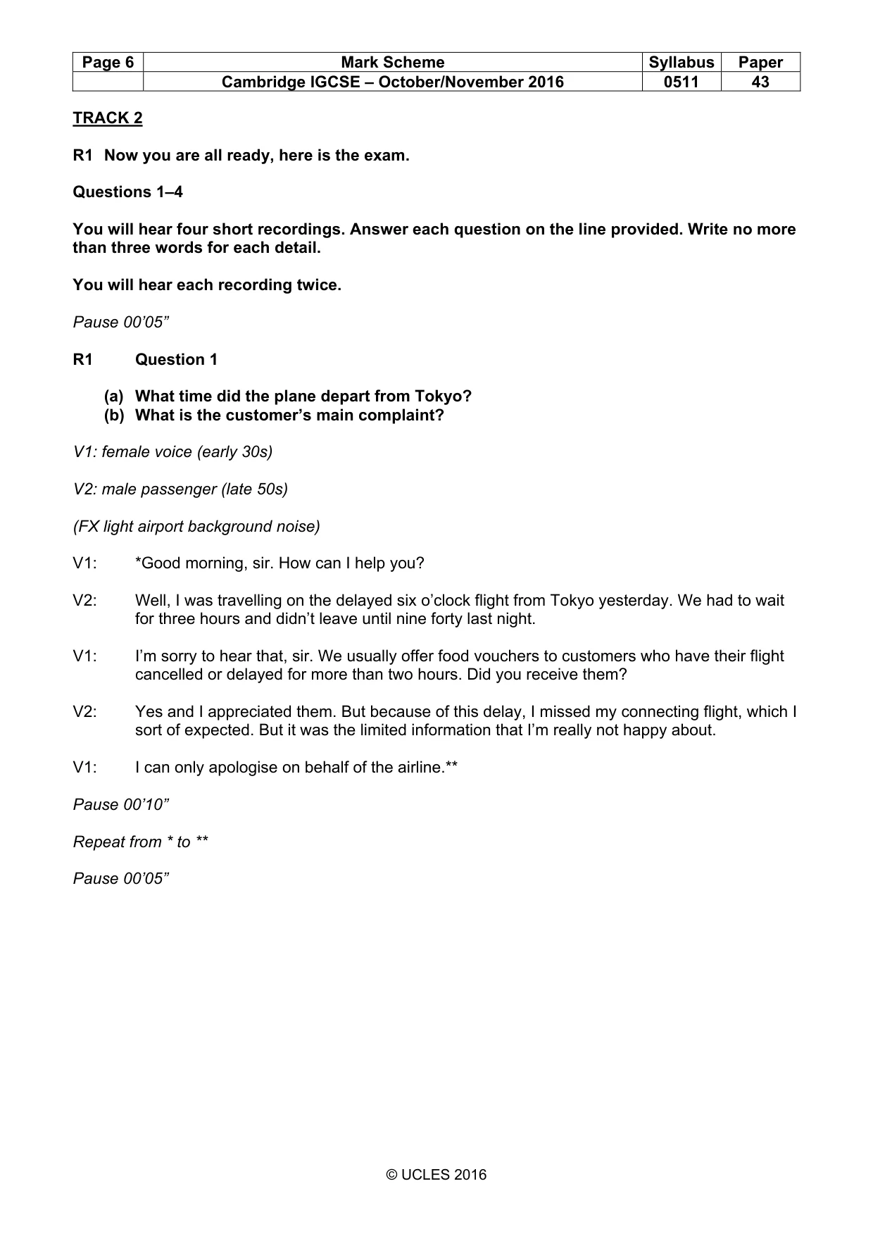 Mark scheme, page 6 of 16