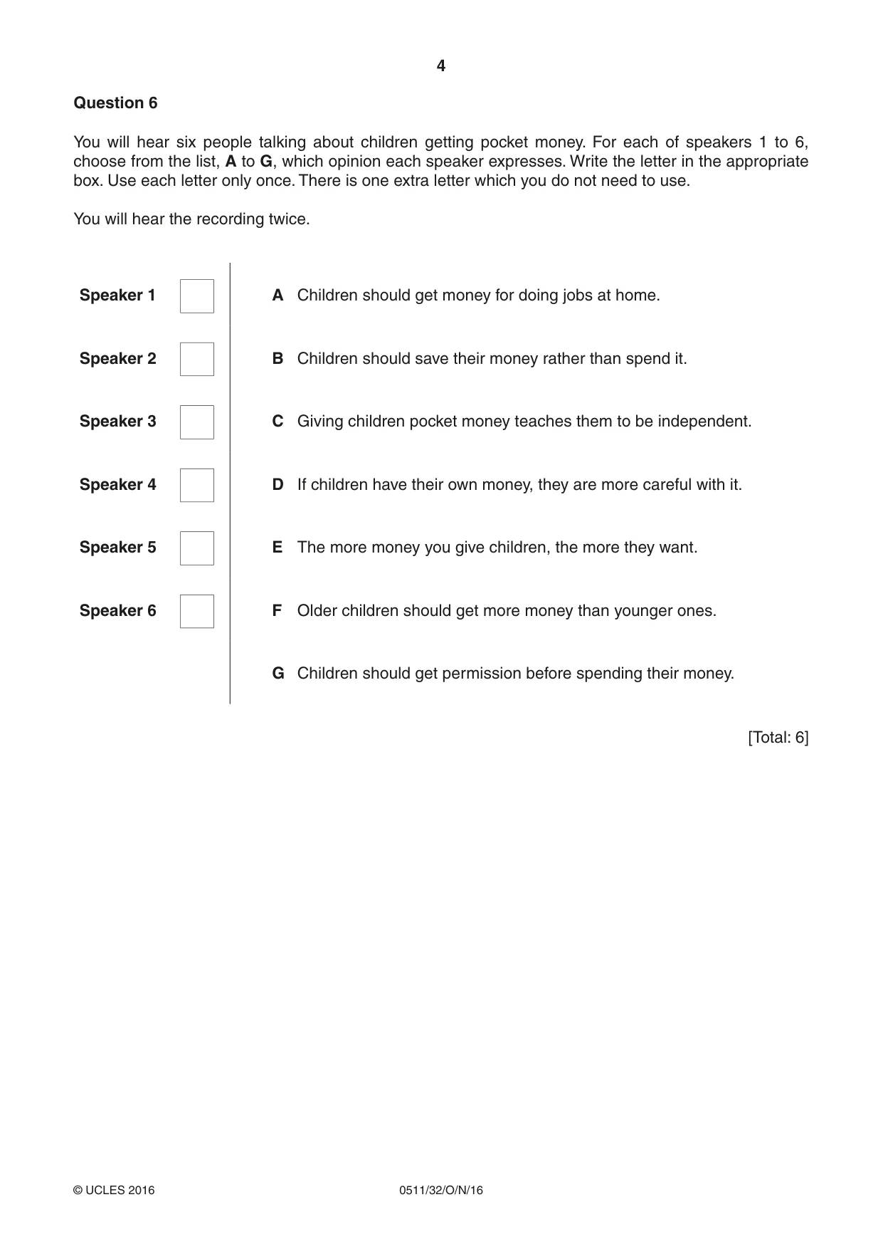 Cambridge IGCSE English - Second Language (count-in oral) 0511 2016 Oct/Nov Paper 3 · Variant 2 question paper, page 4 of 8