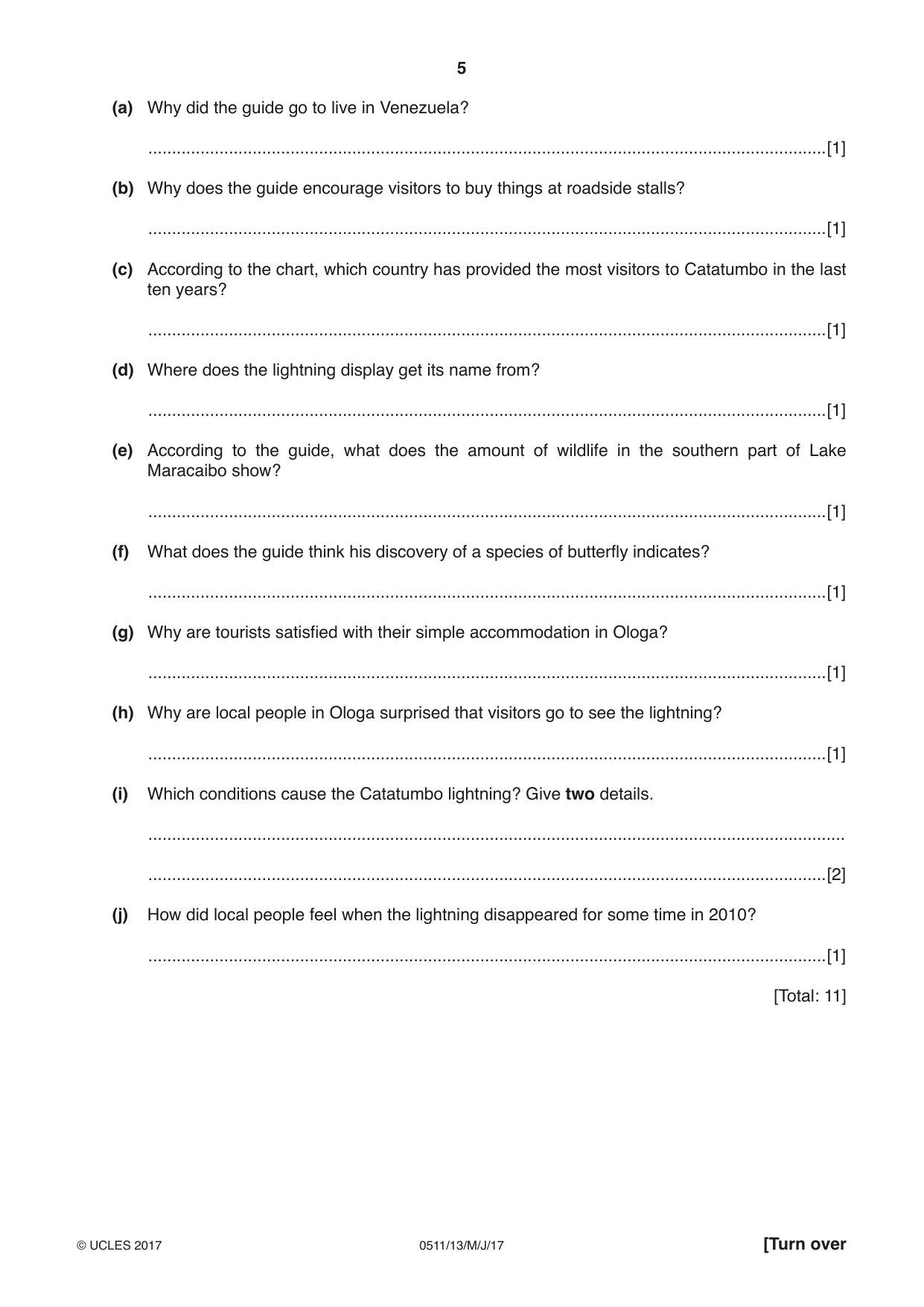 Cambridge IGCSE English - Second Language (count-in oral) 0511 2017 May/June Paper 1 · Variant 3 question paper, page 5 of 16
