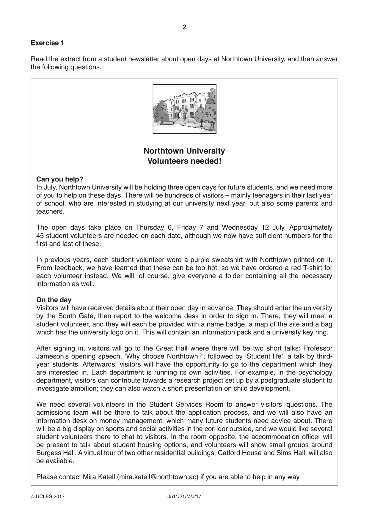 Cambridge IGCSE English - Second Language (count-in oral) 0511 2017 May/June Paper 2 · Variant 1 question paper, page 2 of 16