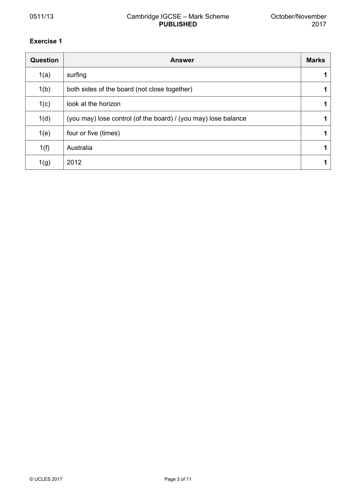Mark scheme, page 3 of 11
