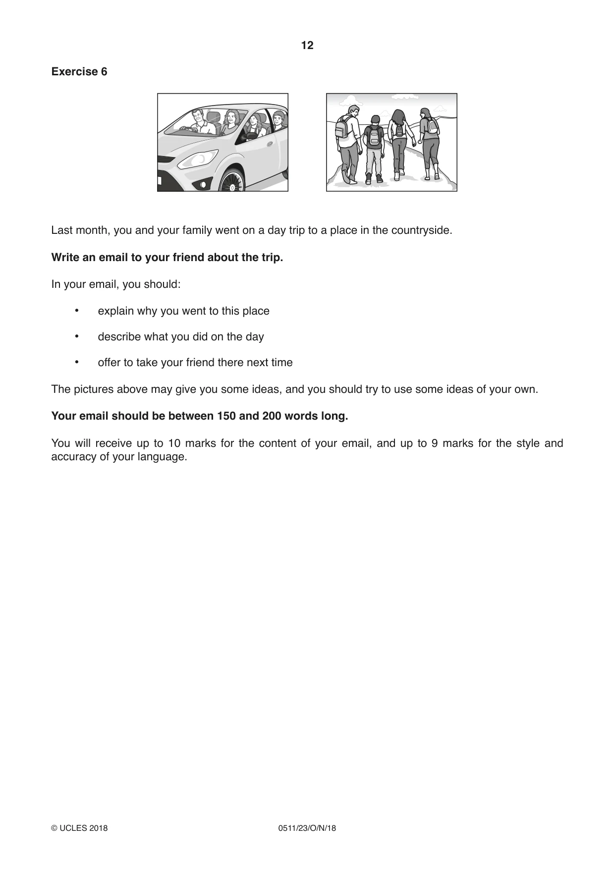 Cambridge IGCSE English - Second Language (count-in oral) 0511 2018 Oct/Nov Paper 2 · Variant 3 question paper, page 12 of 16