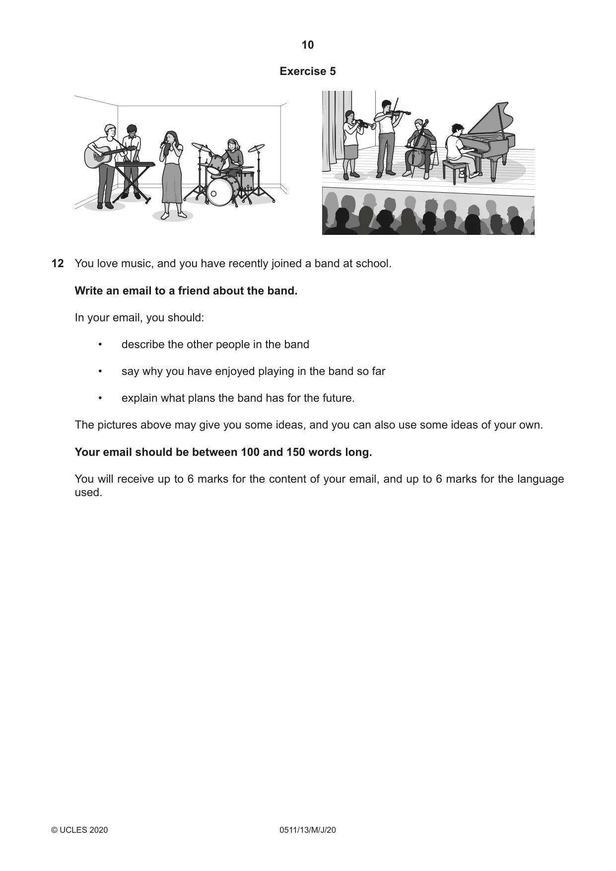 Cambridge IGCSE English - Second Language (count-in oral) 0511 2020 May/June Paper 1 · Variant 3 question paper, page 10 of 16