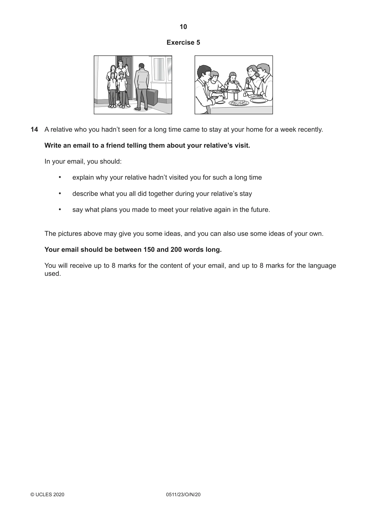 Cambridge IGCSE English - Second Language (count-in oral) 0511 2020 Oct/Nov Paper 2 · Variant 3 question paper, page 10 of 16