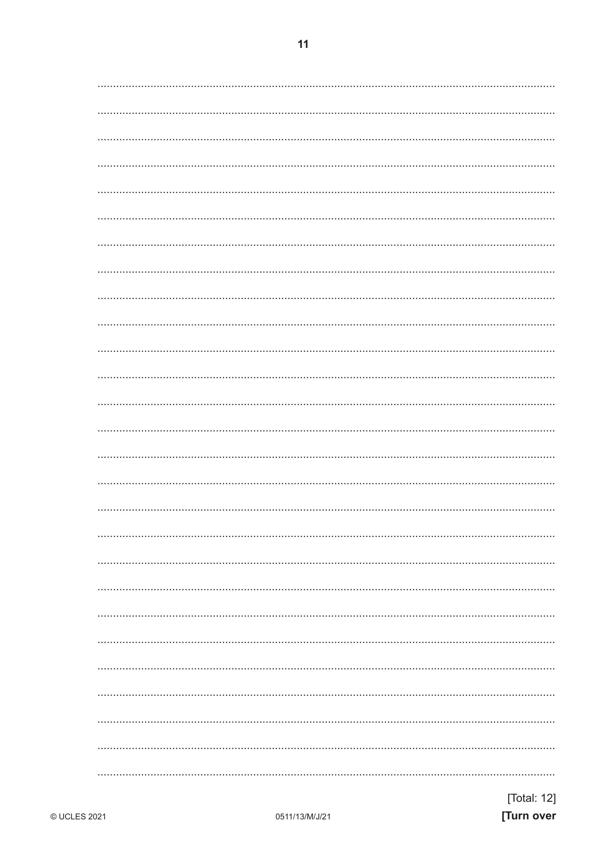 Cambridge IGCSE English - Second Language (count-in oral) 0511 2021 May/June Paper 1 · Variant 3 question paper, page 11 of 16