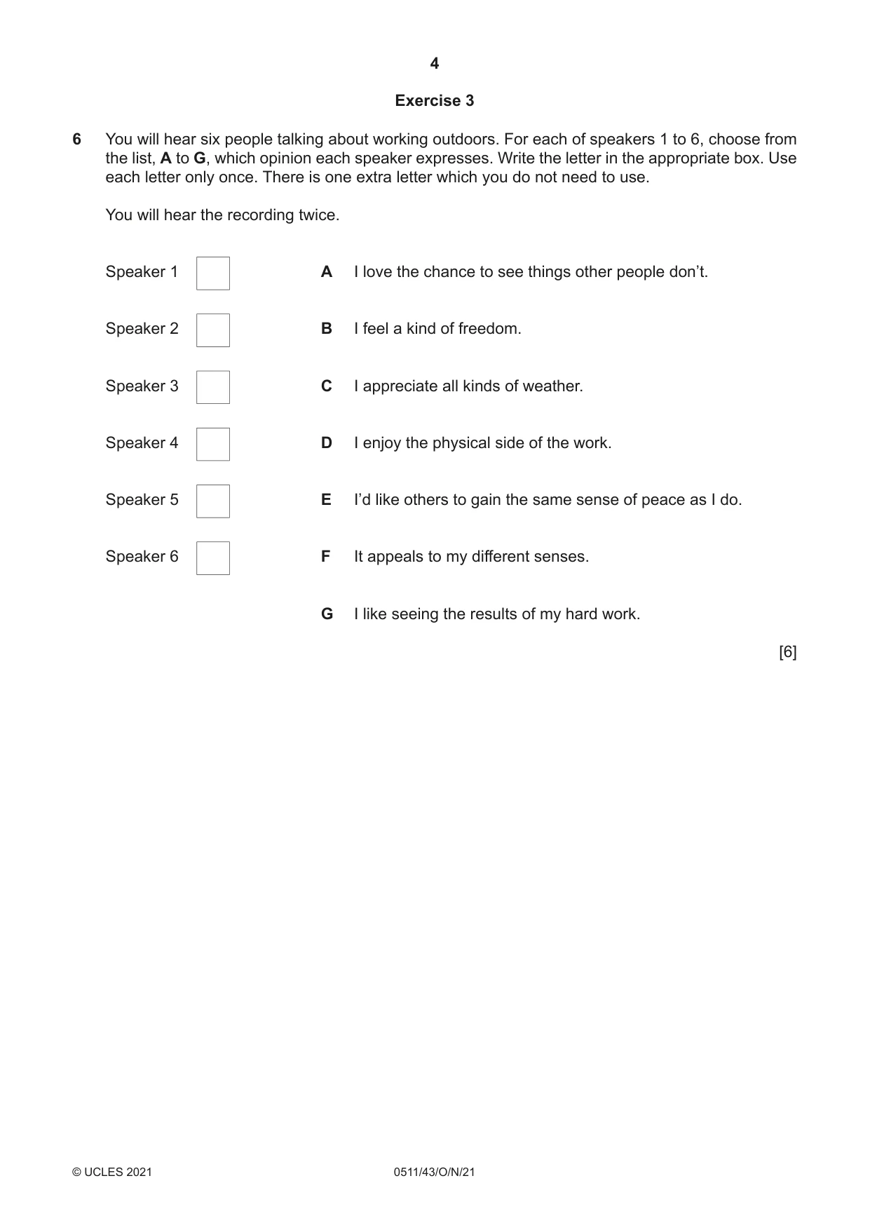 Cambridge IGCSE English - Second Language (count-in oral) 0511 2021 Oct/Nov Paper 4 · Variant 3 question paper, page 4 of 12
