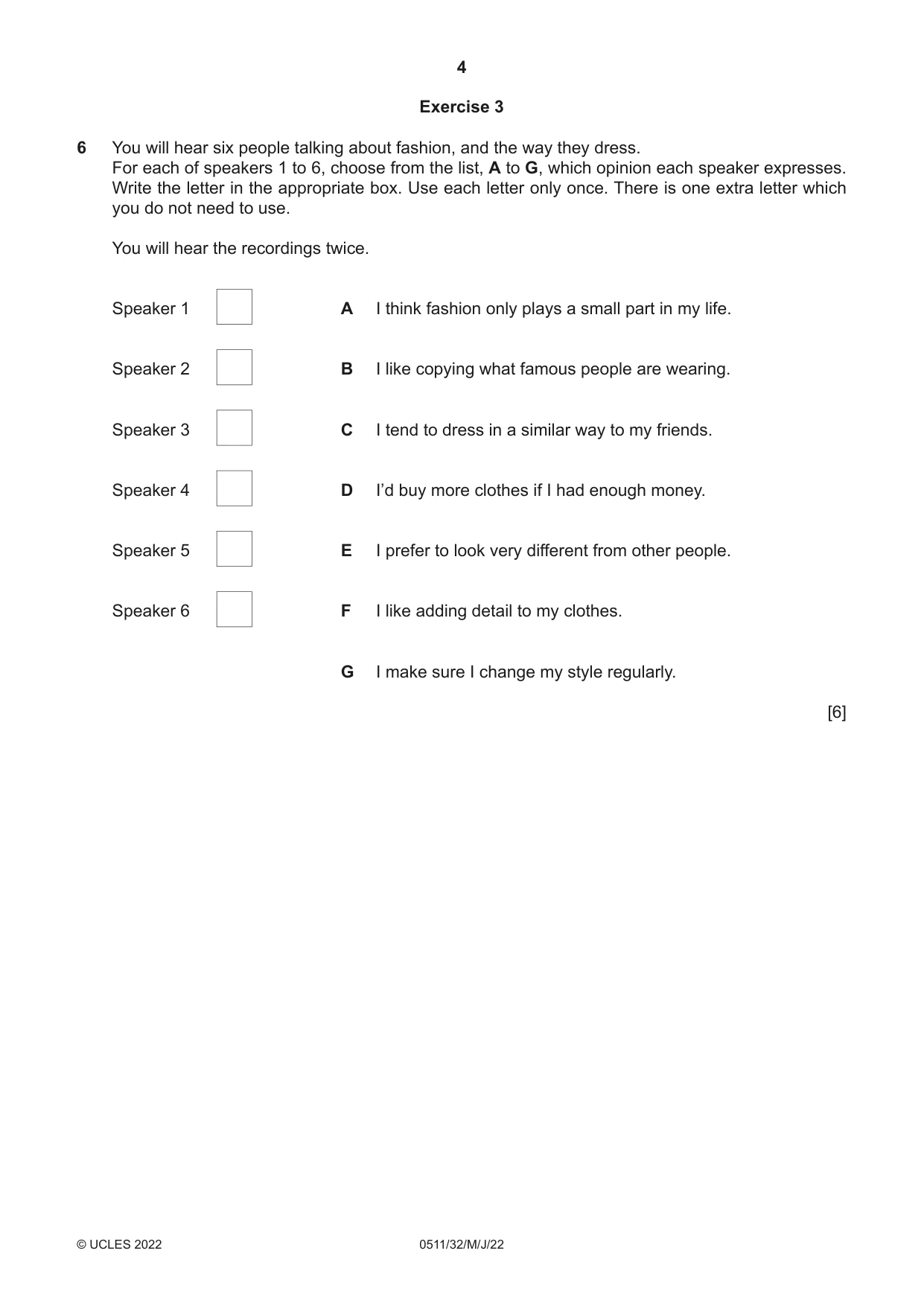 Cambridge IGCSE English - Second Language (count-in oral) 0511 2022 May/June Paper 3 · Variant 2 question paper, page 4 of 8