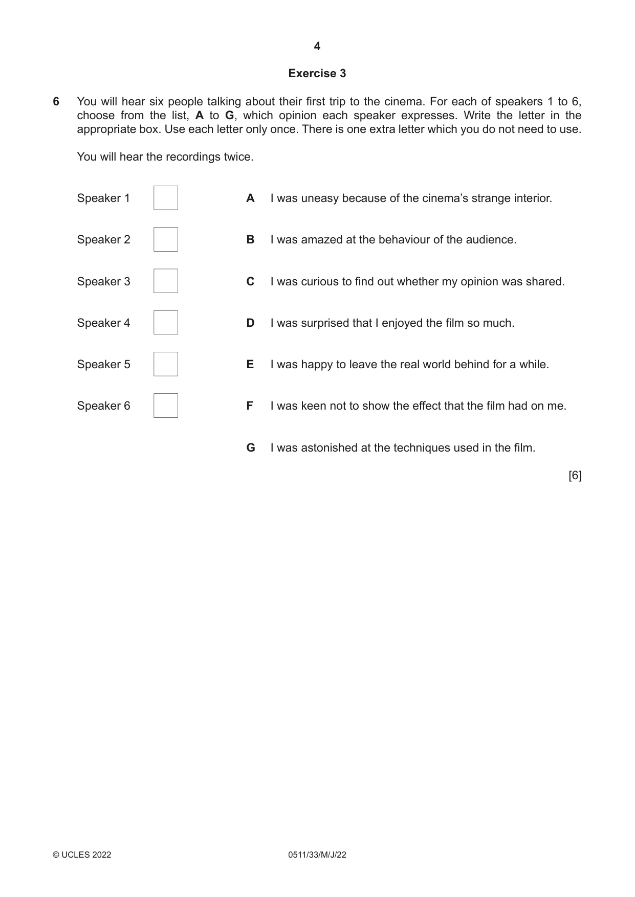 Cambridge IGCSE English - Second Language (count-in oral) 0511 2022 May/June Paper 3 · Variant 3 question paper, page 4 of 8