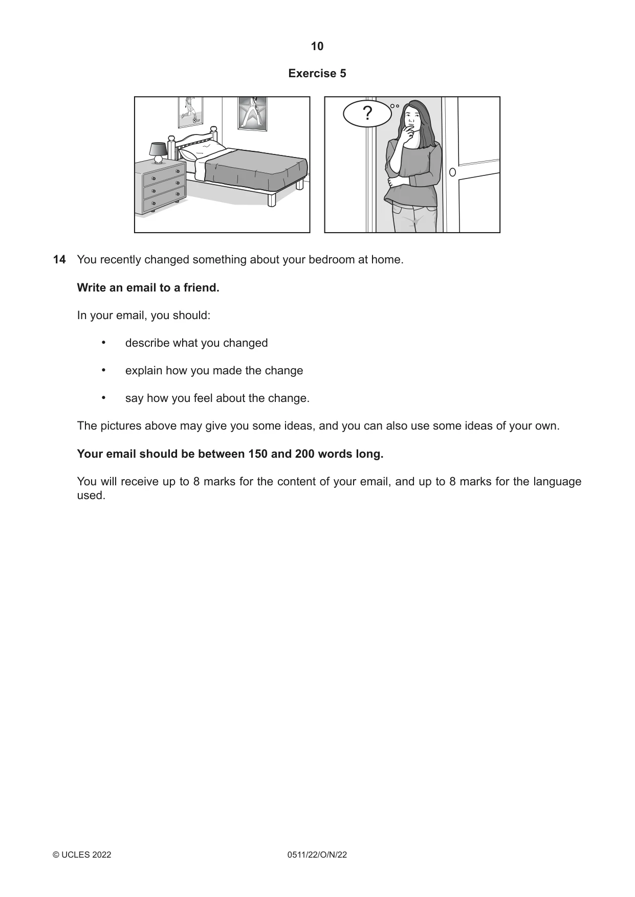 Cambridge IGCSE English - Second Language (count-in oral) 0511 2022 Oct/Nov Paper 2 · Variant 2 question paper, page 10 of 16