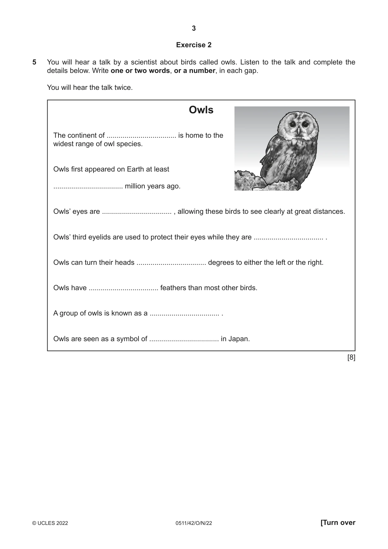 Cambridge IGCSE English - Second Language (count-in oral) 0511 2022 Oct/Nov Paper 4 · Variant 2 question paper, page 3 of 12