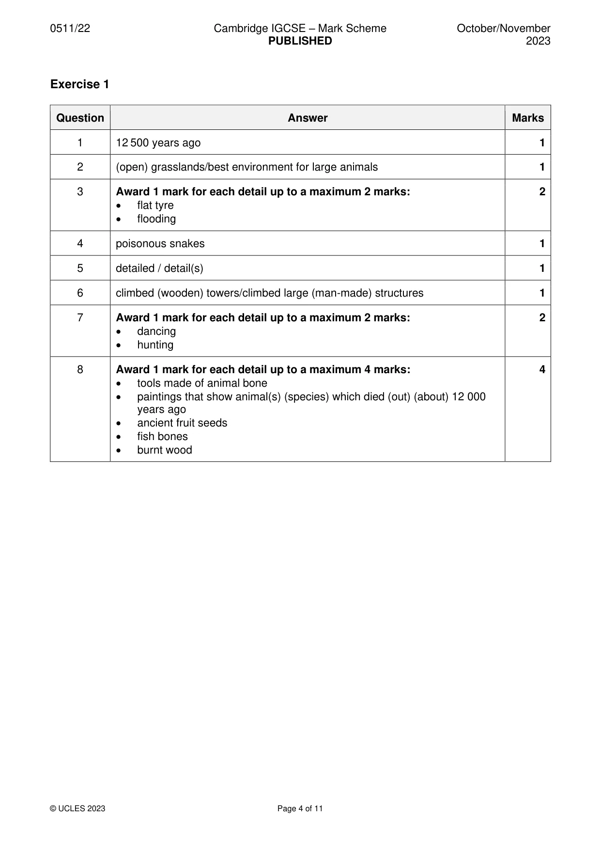 Mark scheme, page 4 of 11