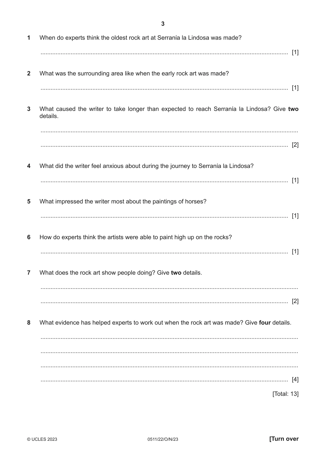 Cambridge IGCSE English - Second Language (count-in oral) 0511 2023 Oct/Nov Paper 2 · Variant 2 question paper, page 3 of 16