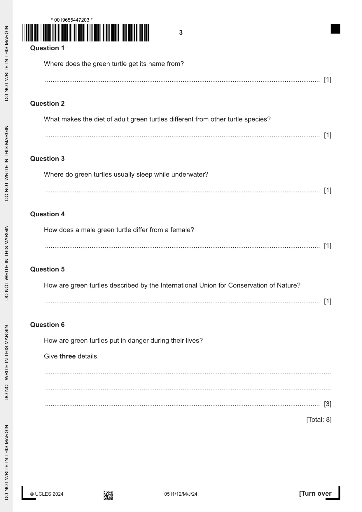 Cambridge IGCSE English - Second Language (count-in oral) 0511 2024 May/June Paper 1 · Variant 2 question paper, page 3 of 16