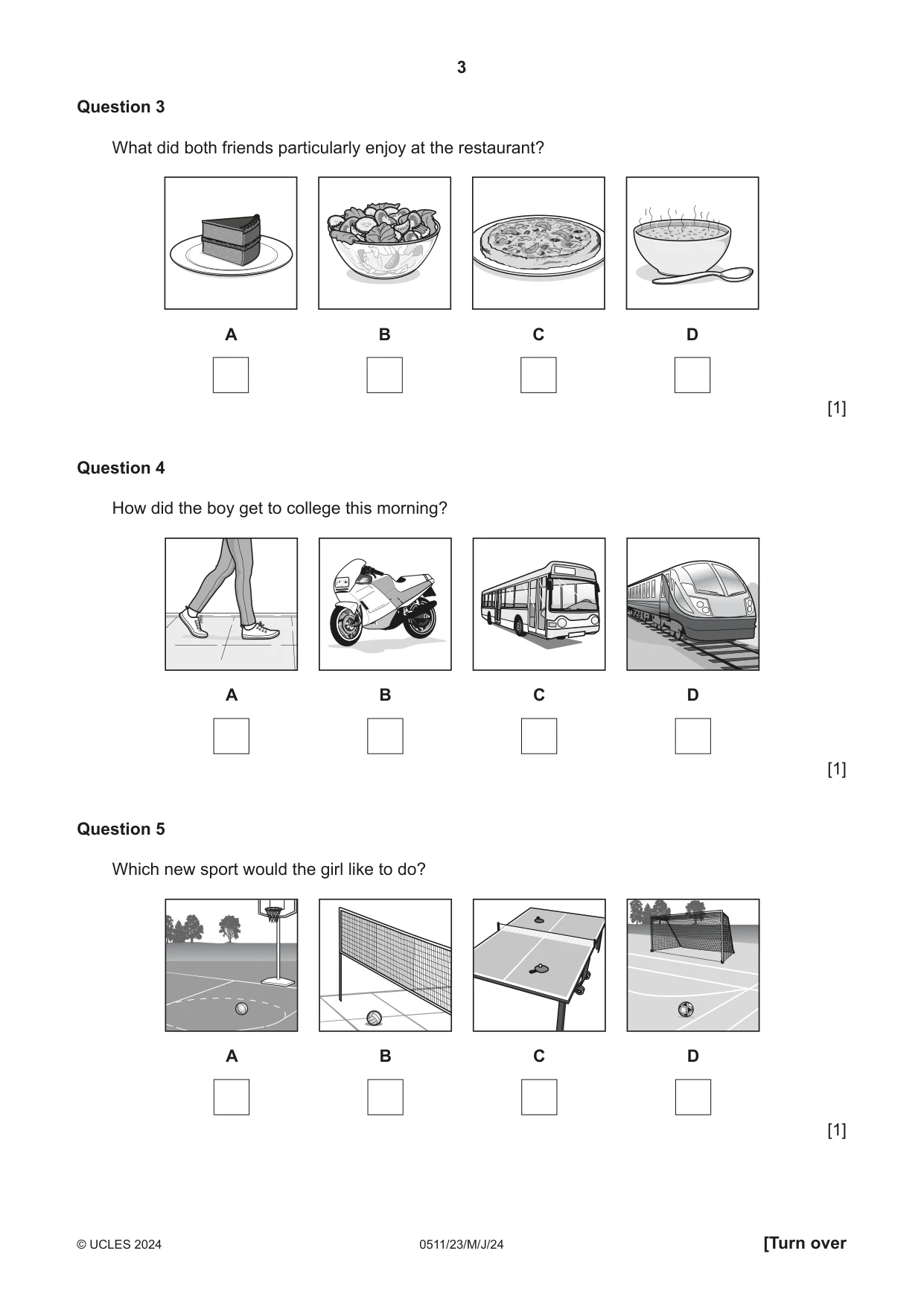 Cambridge IGCSE English - Second Language (count-in oral) 0511 2024 May/June Paper 2 · Variant 3 question paper, page 3 of 16