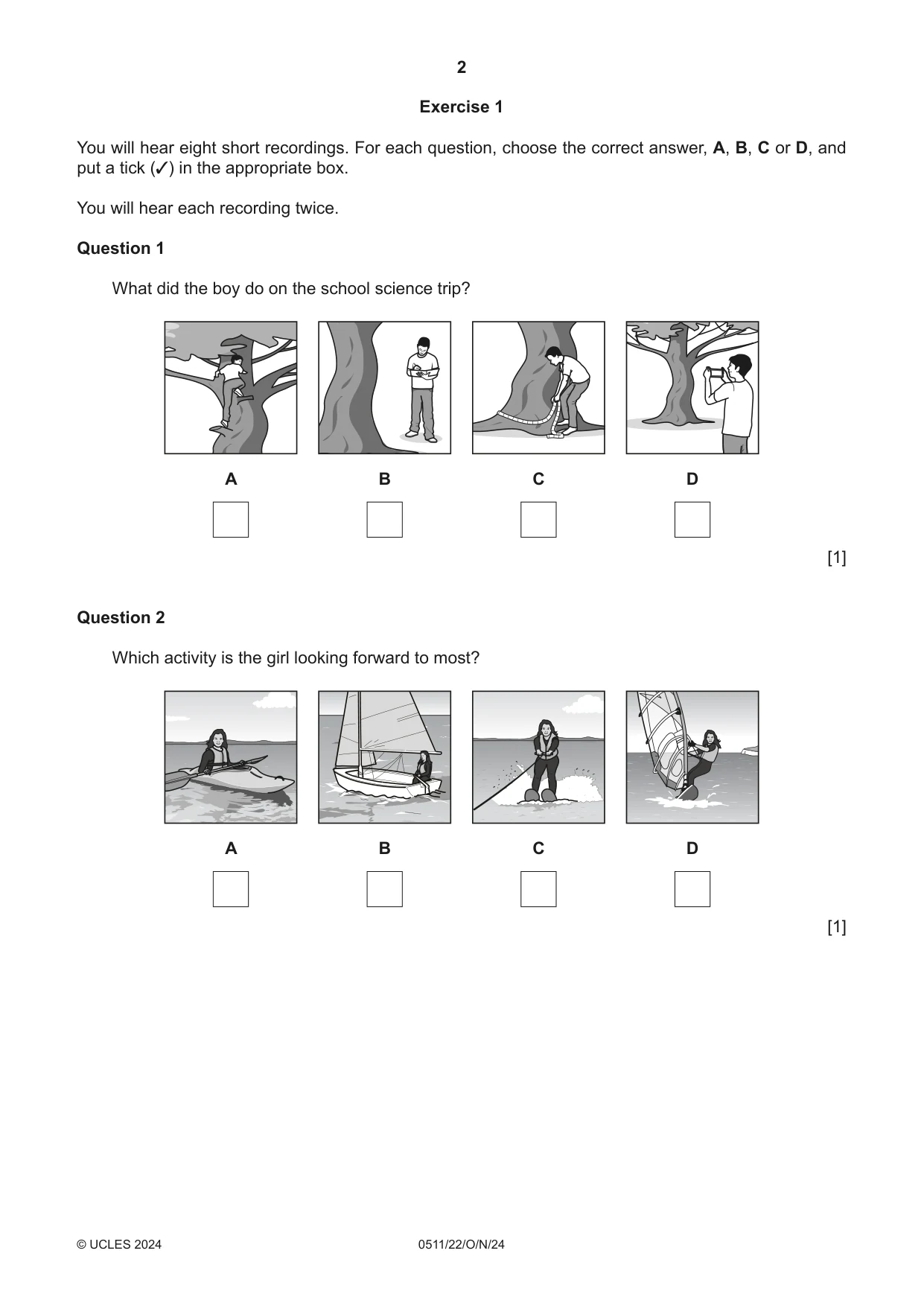Cambridge IGCSE English - Second Language (count-in oral) 0511 2024 Oct/Nov Paper 2 · Variant 2 question paper, page 2 of 16