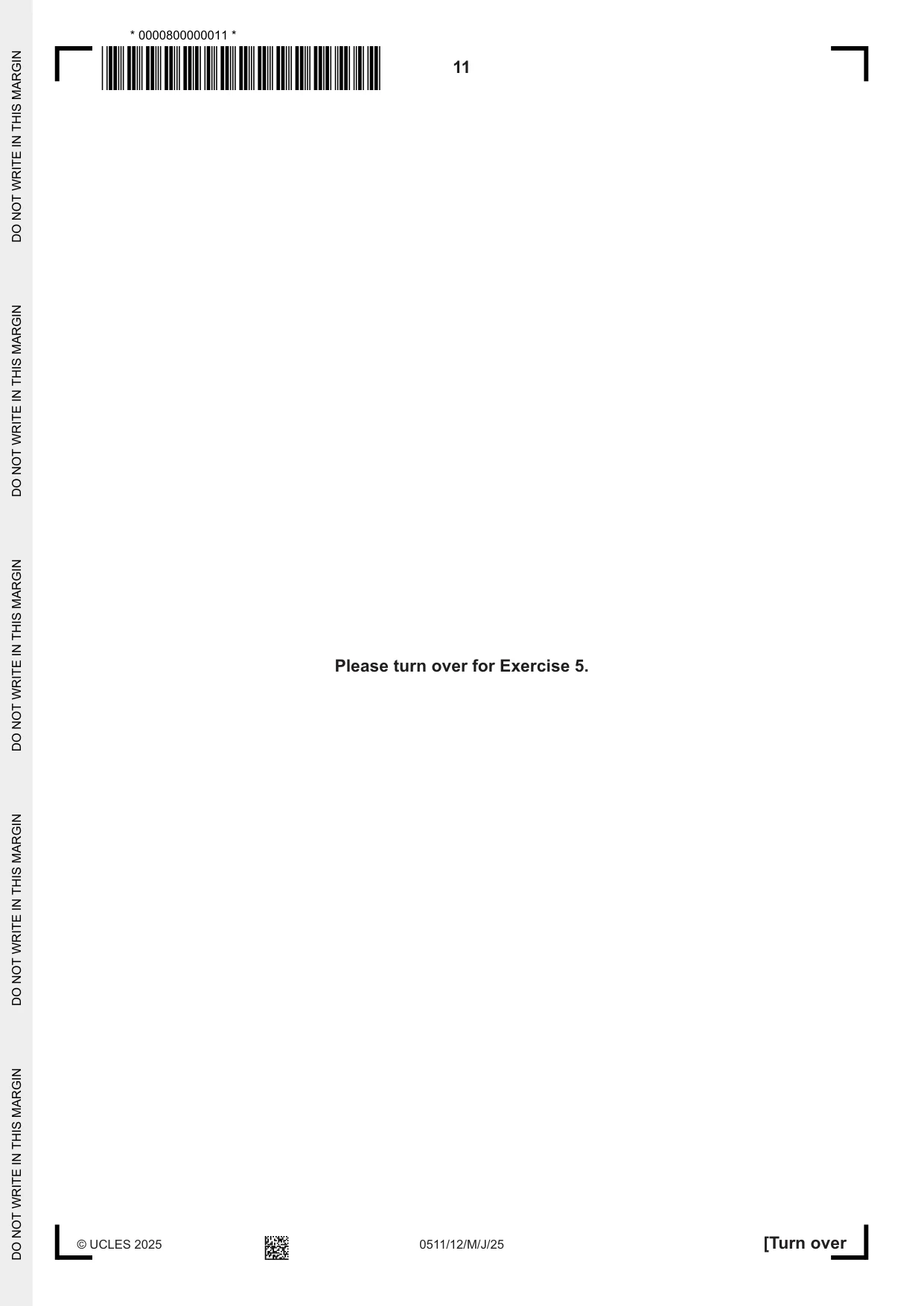 Cambridge IGCSE English - Second Language (count-in oral) 0511 2025 May/June Paper 1 · Variant 2 question paper, page 11 of 16