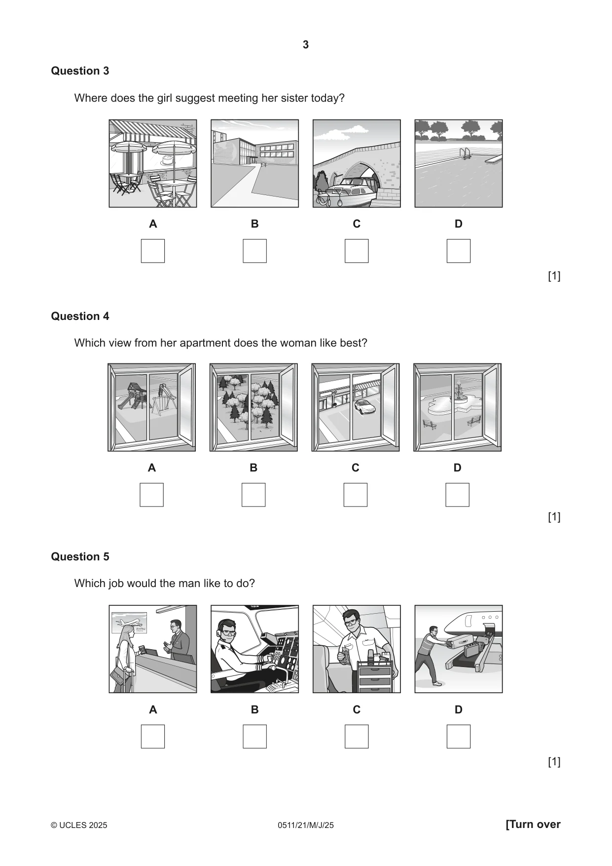 Cambridge IGCSE English - Second Language (count-in oral) 0511 2025 May/June Paper 2 · Variant 1 question paper, page 3 of 16