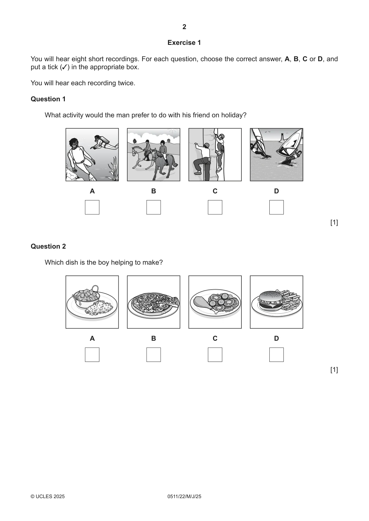 Cambridge IGCSE English - Second Language (count-in oral) 0511 2025 May/June Paper 2 · Variant 2 question paper, page 2 of 16