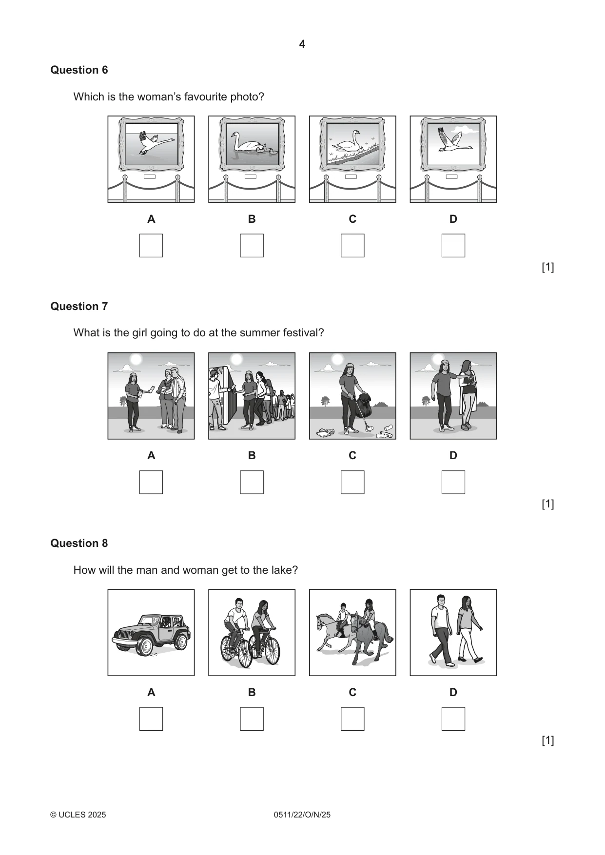 Cambridge IGCSE English - Second Language (count-in oral) 0511 2025 Oct/Nov Paper 2 · Variant 2 question paper, page 4 of 16