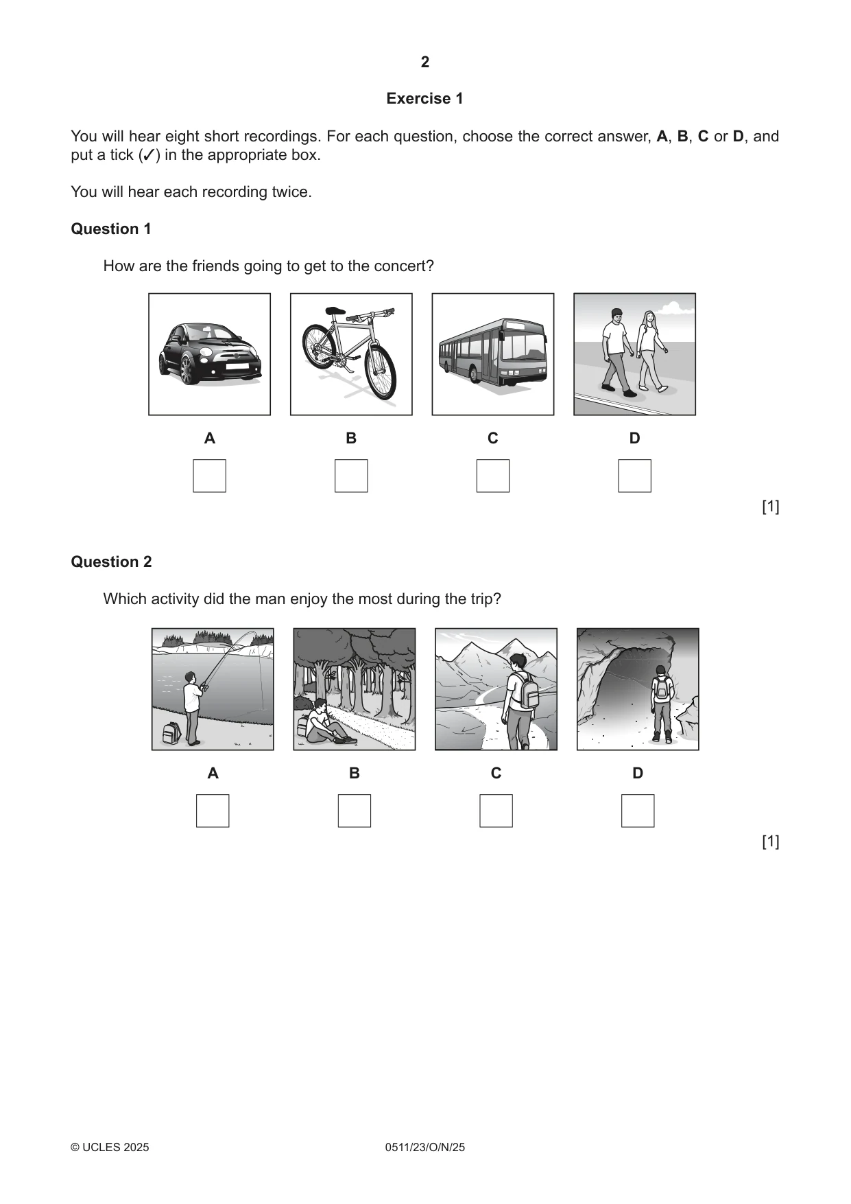 Cambridge IGCSE English - Second Language (count-in oral) 0511 2025 Oct/Nov Paper 2 · Variant 3 question paper, page 2 of 16
