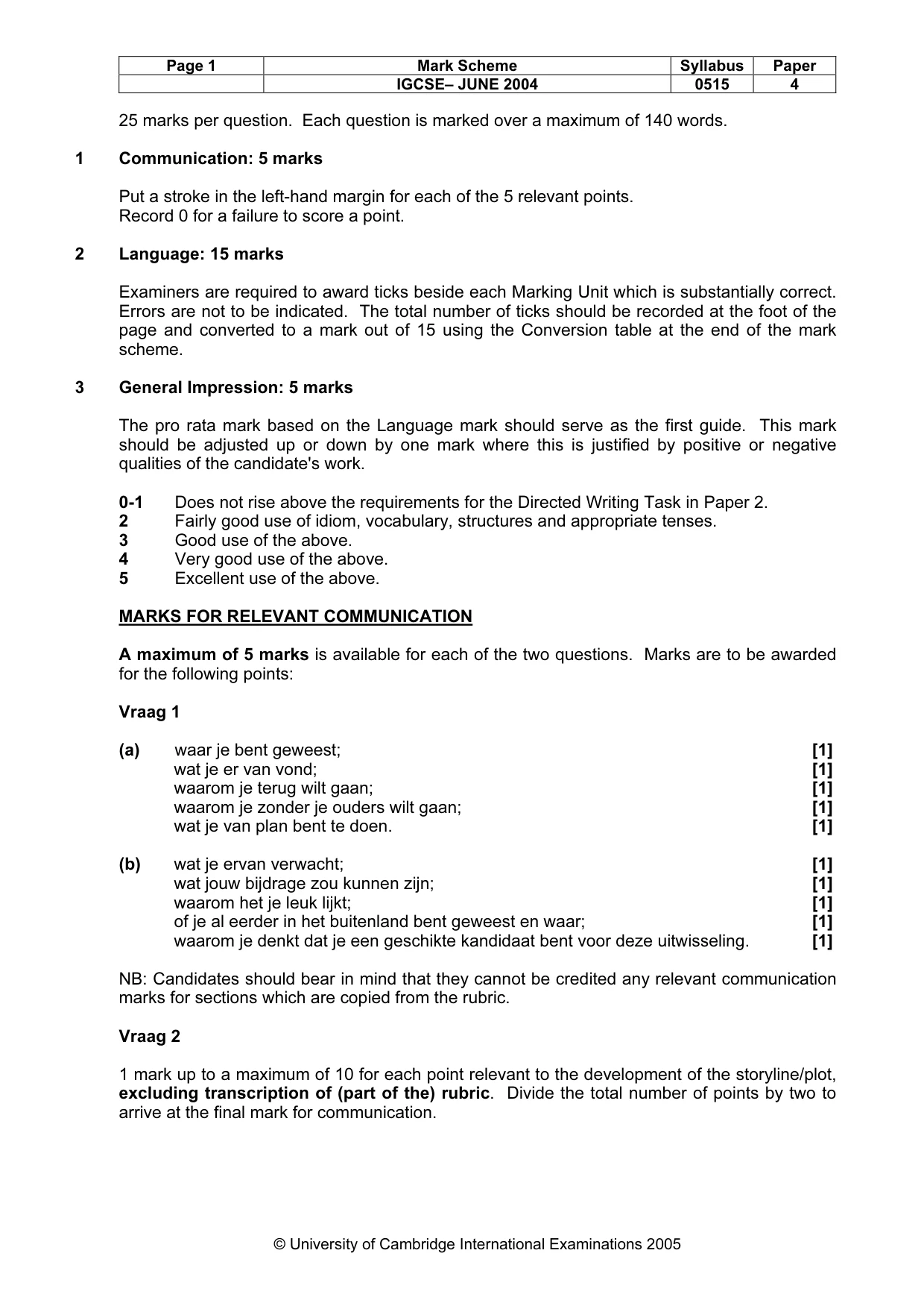 Mark scheme, page 4 of 12