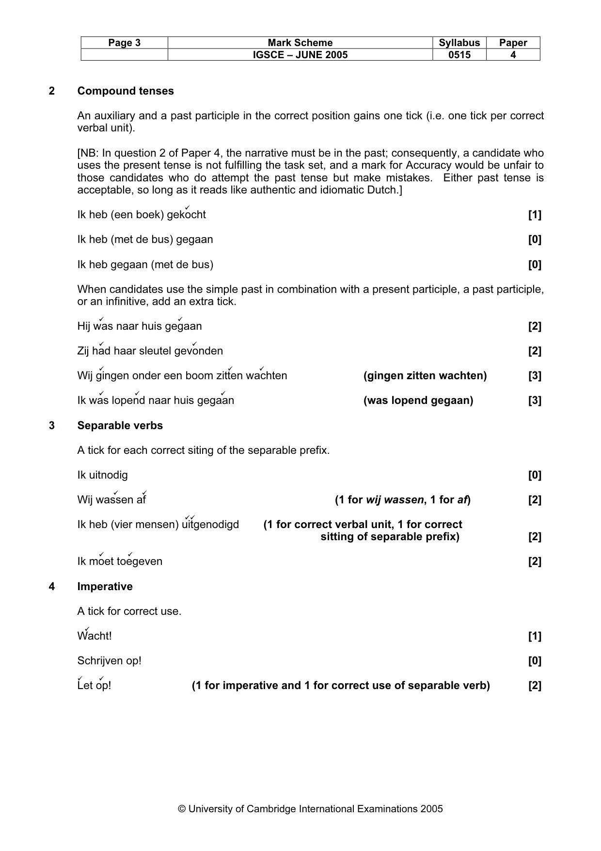 Mark scheme, page 6 of 12