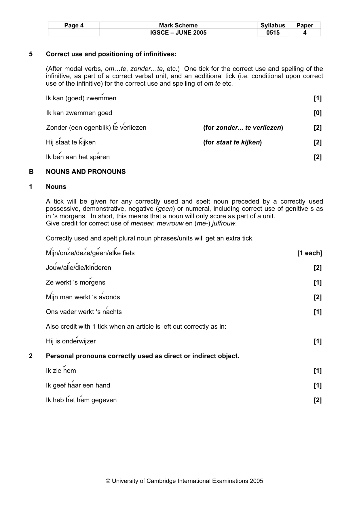 Mark scheme, page 7 of 12