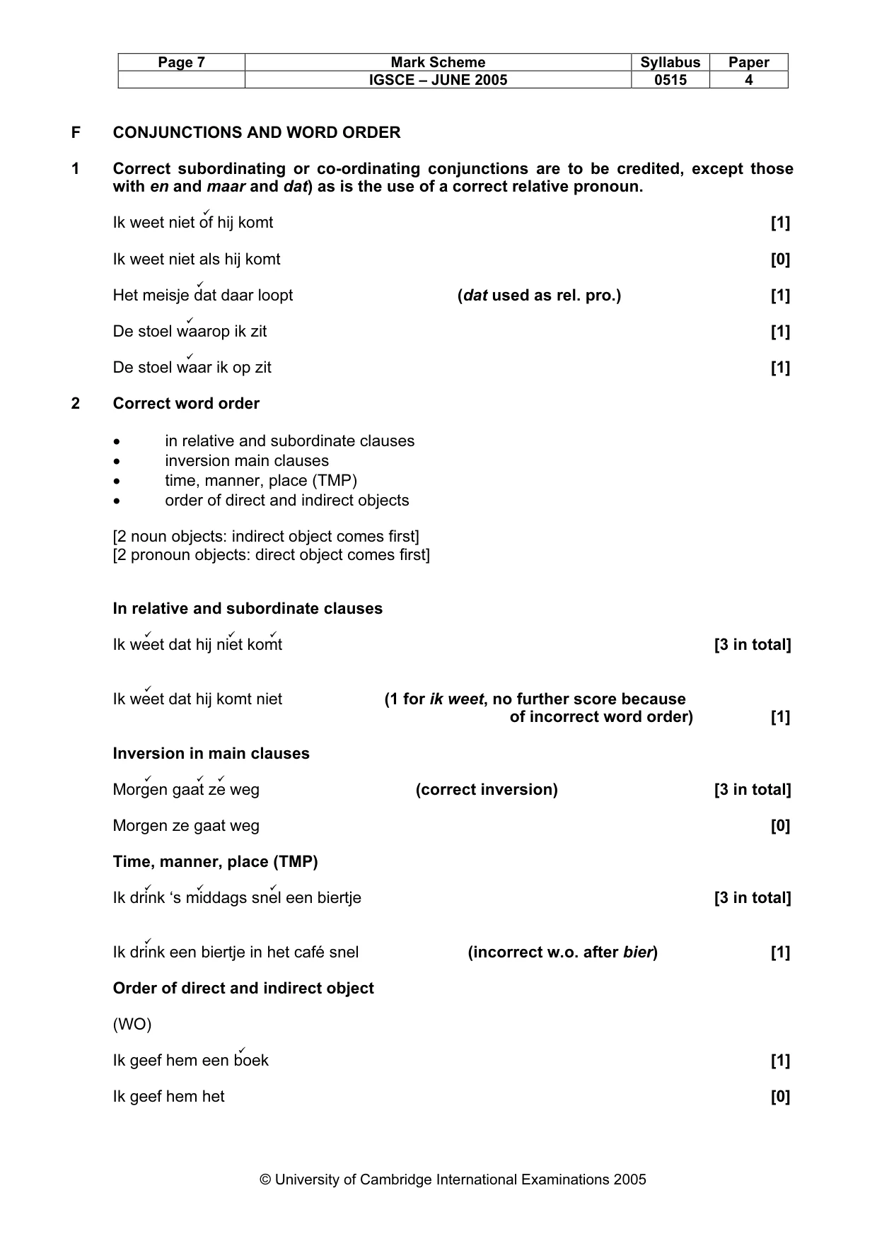 Mark scheme, page 10 of 12