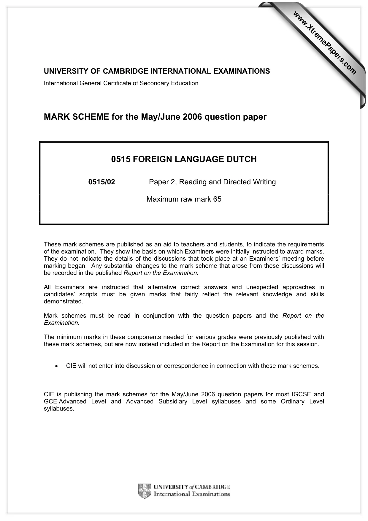 Mark scheme, page 1 of 12