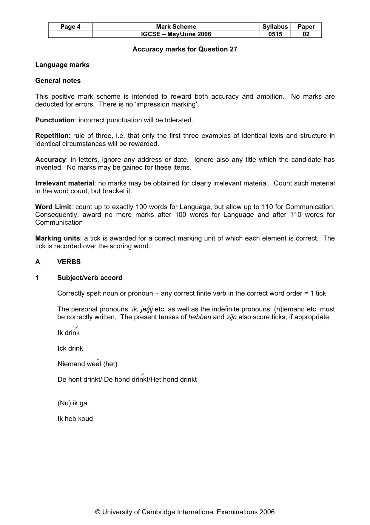 Mark scheme, page 5 of 12