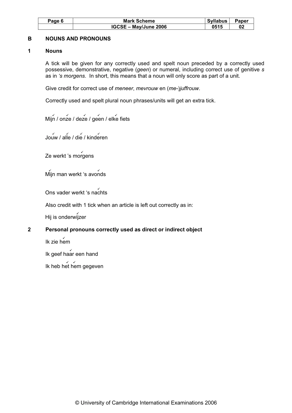 Mark scheme, page 7 of 12